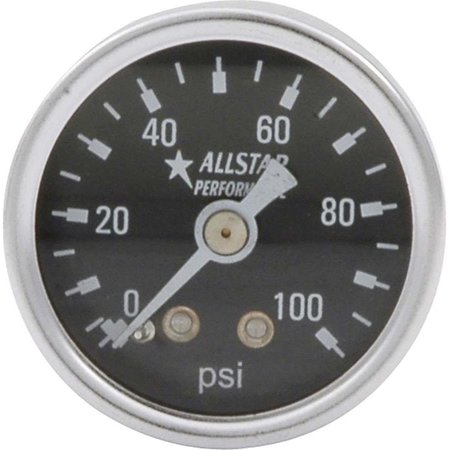 ALLSTAR 1.5 in. Dia. 0-100 PSI Dry Type Pressure Gauge ALL80216